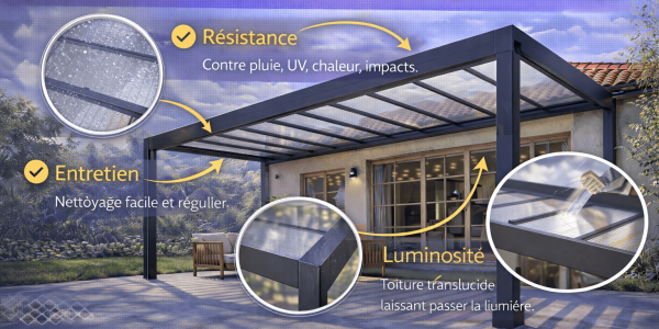 Pergola polycarbonate : le choix malin pour votre terrasse