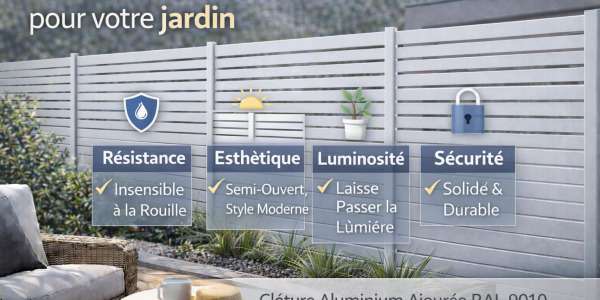 Clôture aluminium ajourée en kit : pose facile [2026]