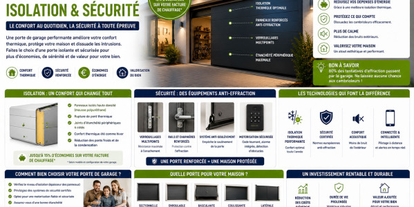 Votre porte garage haut de gamme : isolation et sécurité