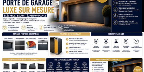 Porte de garage luxe sur mesure