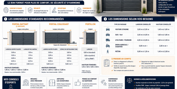 Comment choisir les bonnes dimensions de votre portail et portillon ?