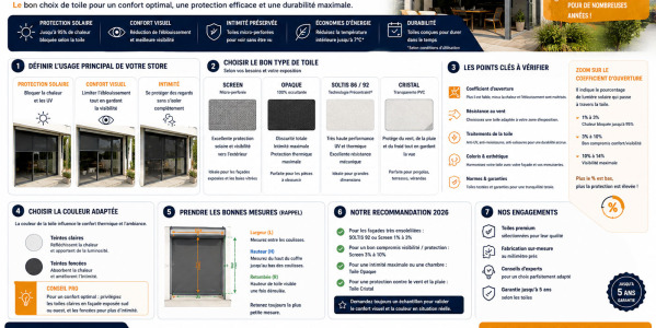 Bien choisir la toile de votre store vertical