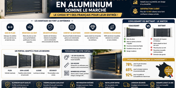 Acheter un portail coulissant en aluminium
