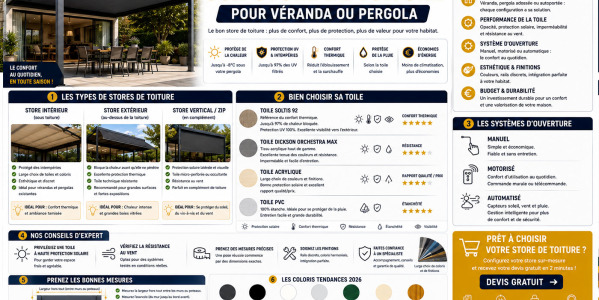 Store toiture véranda ou pergola